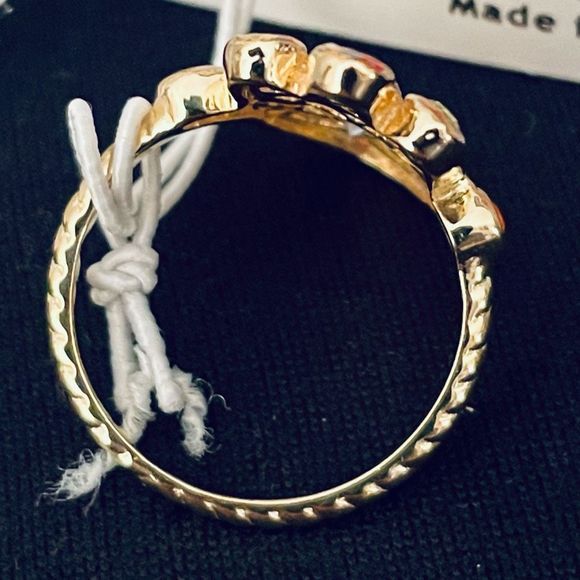 NWT Sz 7 The Seven Chakras 14K Gold Plated Over Sterling silver ring from India - Picture 12 of 13